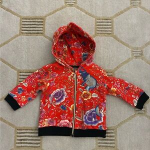 NWOT Roberto Cavalli Full Zip Hooded Animal Sweatshirt 6 Months
